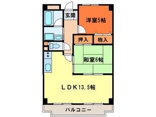 ロビニア岸和田Ⅱの物件間取画像